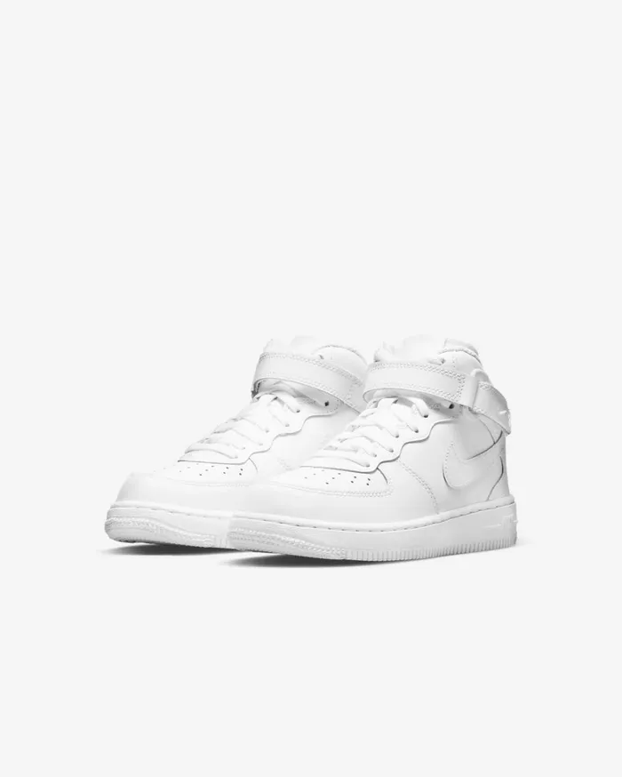 Younger Kids 3 8211 7 Years Kids Nike Force 1 Mid LE Whitewhite