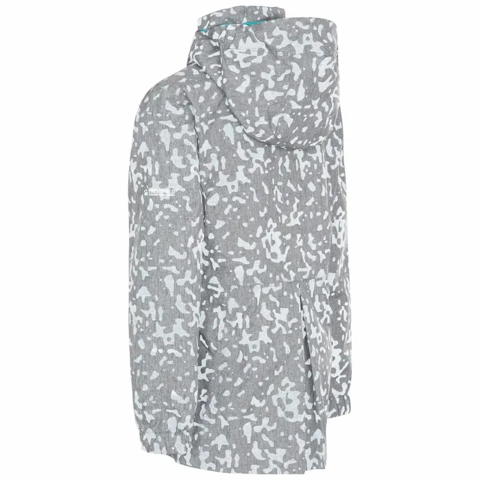 Zoey Reflective Waterproof Jacket Grey Kids Trespass Waterproof Jackets